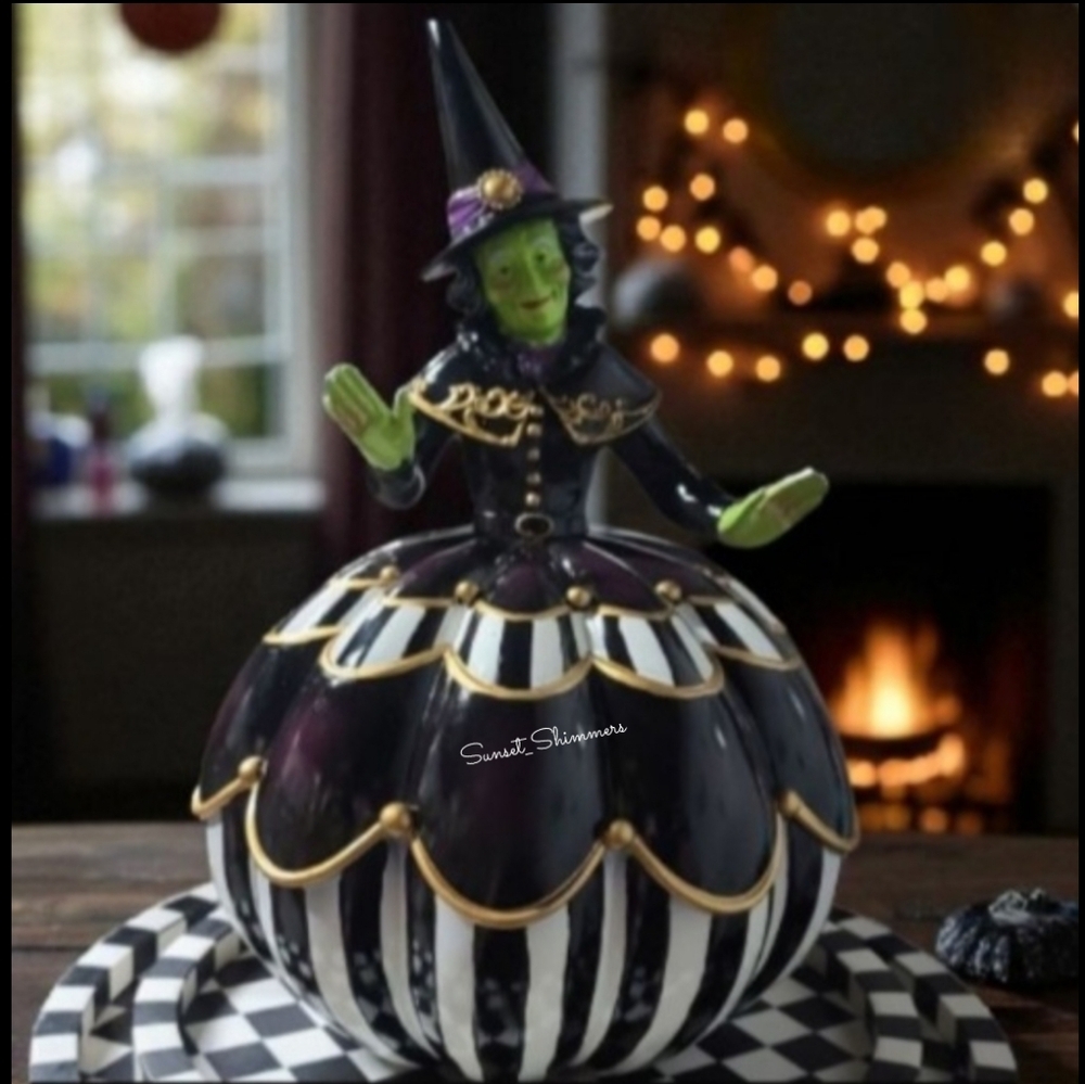 Large 16" Halloween Pumpkin Witch Mackenzie Style Figurine Statue Decor New